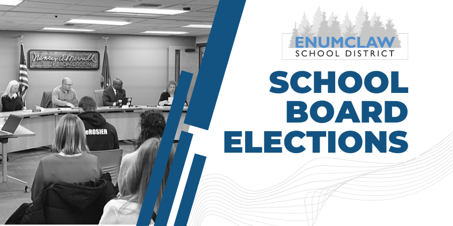 School Board Elections photo of board at a meeting in boardroom